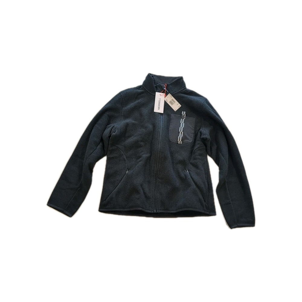 Merrell Jacket Women's M Black Long Sleeve Fleece Pocketed W-Jungle Mockneck